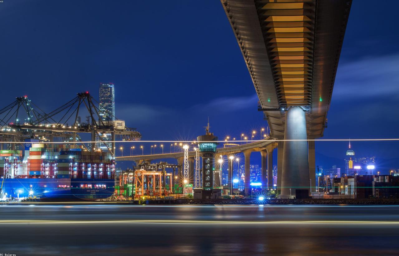 Tanker at port under operational control